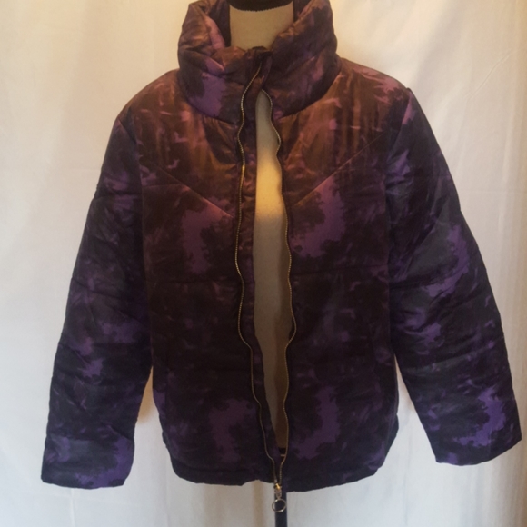 Know One Cares tie dye puffer jacket - Picture 4 of 8
